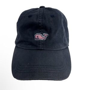 Vineyard Vines Navy Blue Hat with Pink Logo